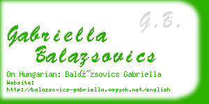 gabriella balazsovics business card